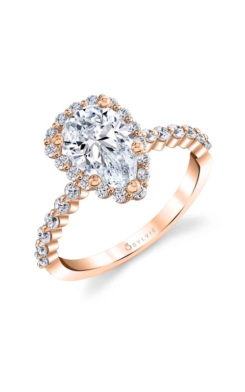 Sylvie Halo Engagement Ring S1P14-57A4R15T-HALO