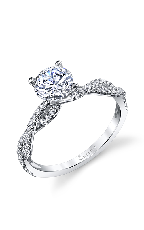 Sylvie Sidestone Engagement Ring S1523-028A8W10R