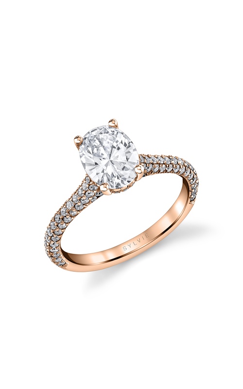 Sylvie Classic Engagement Ring S2433-064A4R25O