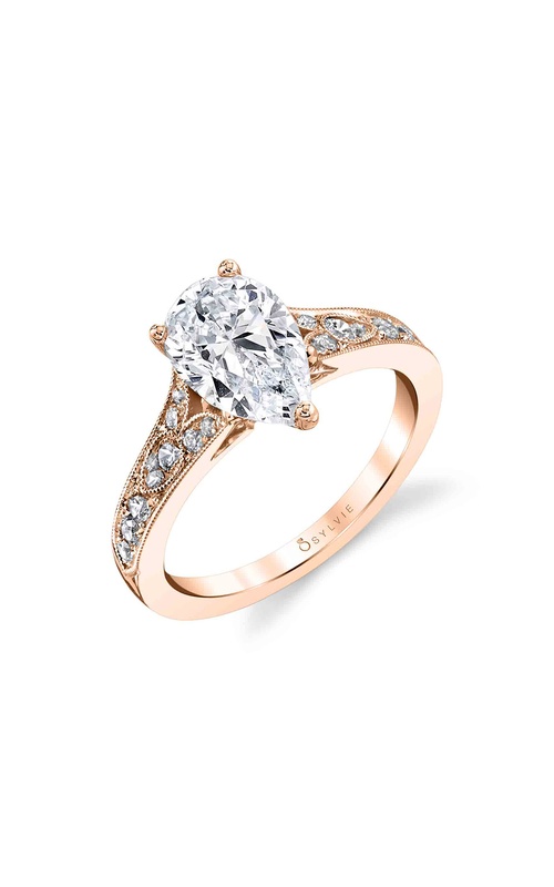 Sylvie Modern Vintage Engagement Ring S1389-030A4R35T