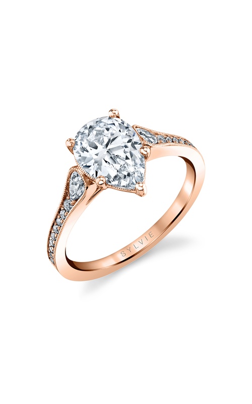 Sylvie Modern Vintage Engagement Ring S2504-032A4R20T