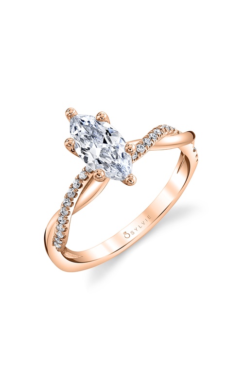 Sylvie Spiral Engagement Ring S1524-014A4R10M
