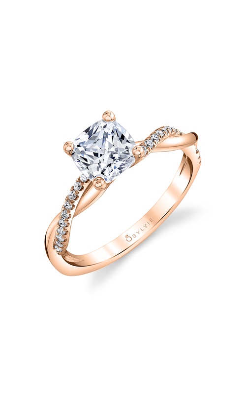 Sylvie Spiral Engagement Ring S1524-014A4R15C