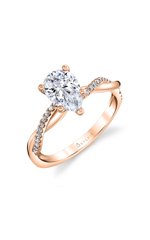 Sylvie Spiral Engagement Ring S1524-014A4R15T