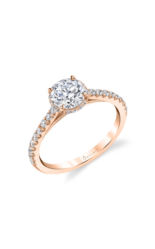 Sylvie Hidden Halo Engagement Ring S1944-031A4R10R
