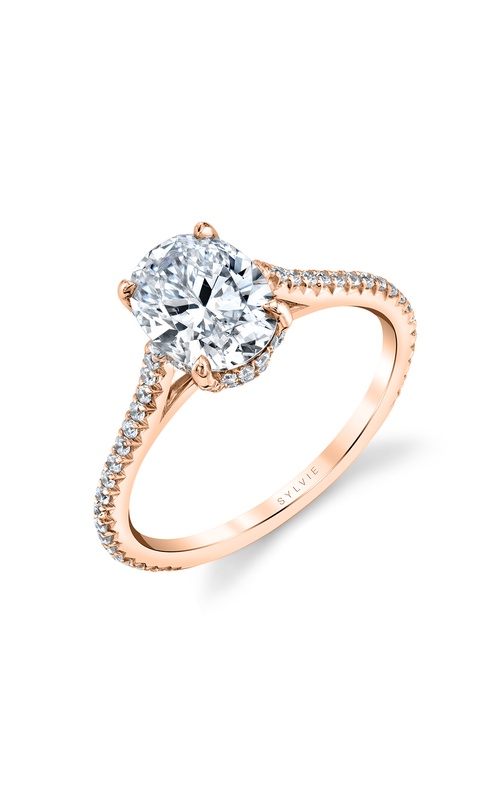 Sylvie Hidden Halo Engagement Ring S2583-032A4R20O