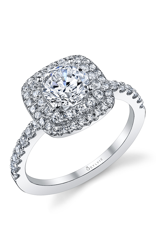 Sylvie Halo Engagement Ring S1097-055A8W10RC