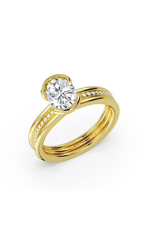 Auravie Half Bezel Channel Diamond Engagement Ring – Freya