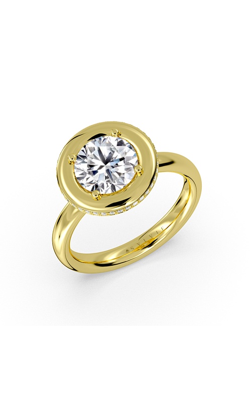 Auravie Thick Bezel Engagement Ring with Hidden Halo – Minetta