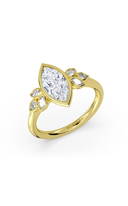 Auravie Marquise Bezel Multi Stone Engagement Ring – Leona