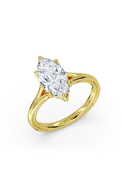 Shell Iconelle Split Shank Hidden Halo Engagement Ring – Cynthia