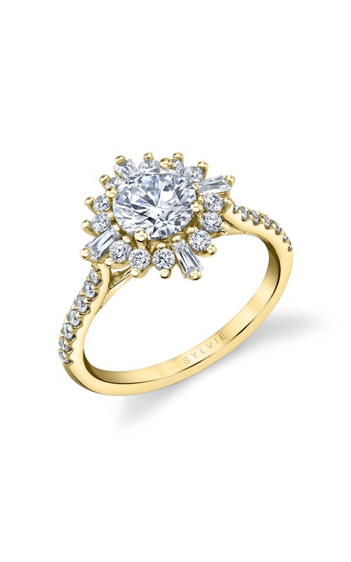 Engagement Ring – 14K Yellow Gold Round Diamond S2607-061A4Y10R | Sylvie