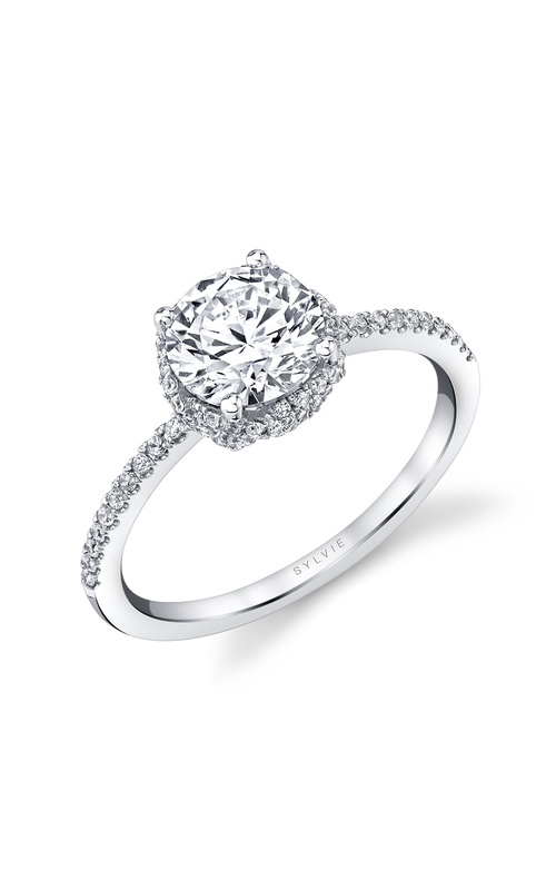 Engagement Ring – 14K White Gold Round Diamond S2041-027A4W12R | Sylvie