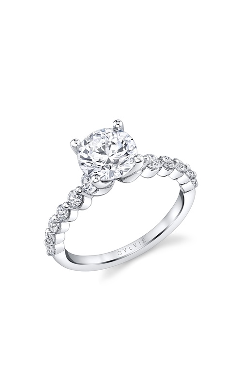 Engagement Ring – 14K White Gold Round Diamond S2860-058A4W15R | Sylvie