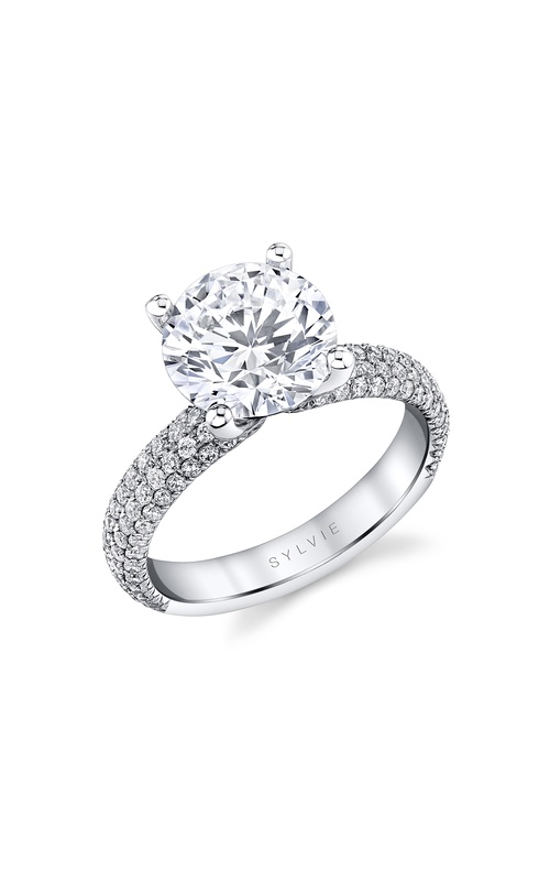 Engagement Ring – 14K White Gold Round Diamond S2733-073A4W30R | Sylvie