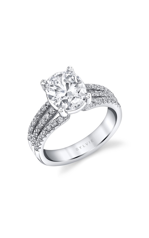 Engagement Ring – 14K White Gold Oval Diamond S2132-046A4W30O | Sylvie
