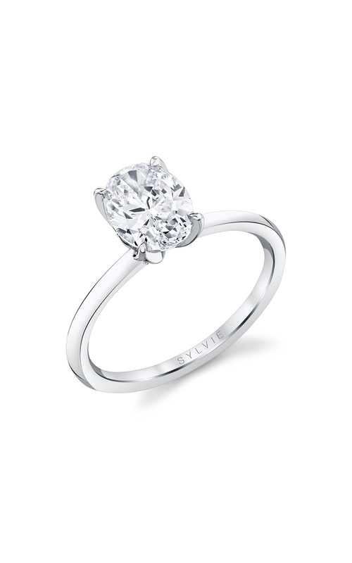 Engagement Ring – 14K White Gold Oval Diamond S2119-008A4W20O | Sylvie