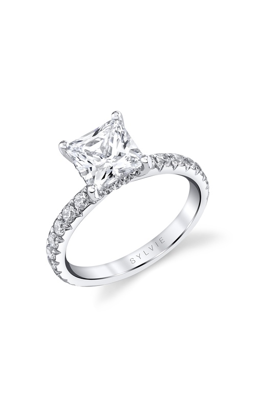 Engagement Ring – 14K White Gold Pear Diamond S2993-078A4W20P | Sylvie