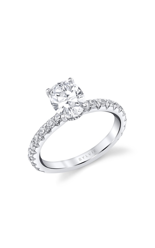 Engagement Ring – 14K White Gold Oval Diamond S2993-078A4W20O | Sylvie