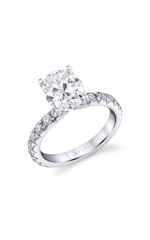 Engagement Ring – 14K White Gold Oval Diamond S2793-100A4W30O | Sylvie
