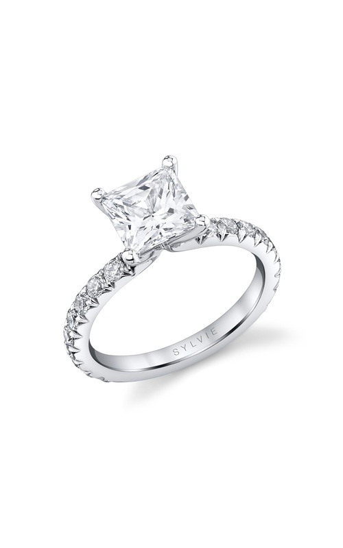 Engagement Ring – 14K White Gold Pear Diamond S2693-075A4W20P | Sylvie