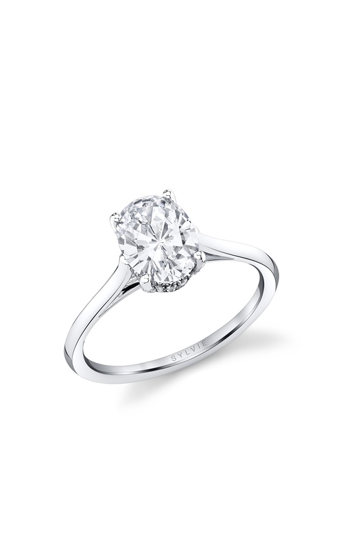 Engagement Ring – 14K White Gold Oval Diamond S2683-014A4W20O | Sylvie