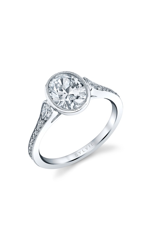 Engagement Ring – 14K White Gold Oval Diamond S2614-032A4W20O | Sylvie