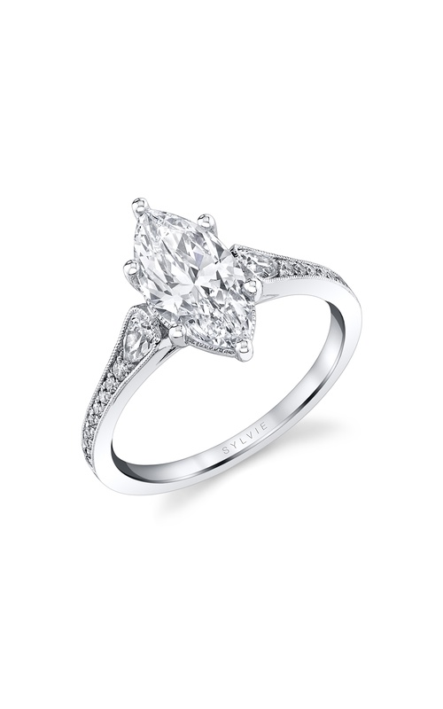 Engagement Ring – 14K White Gold Marquise Diamond S2504-032A4W20M | Sylvie