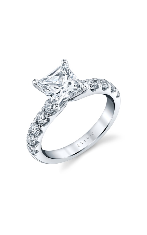 Engagement Ring – 14K White Gold Pear Diamond S2062-090A4W20P | Sylvie