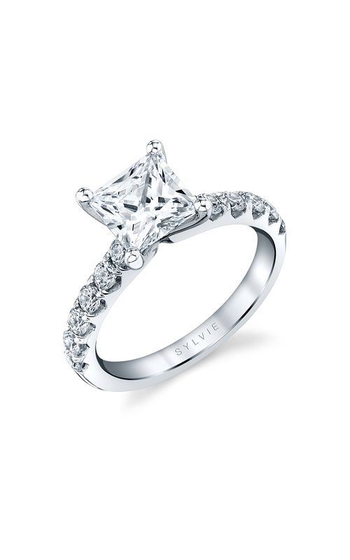 Engagement Ring – 14K White Gold Pear Diamond S2061-060A4W20P | Sylvie