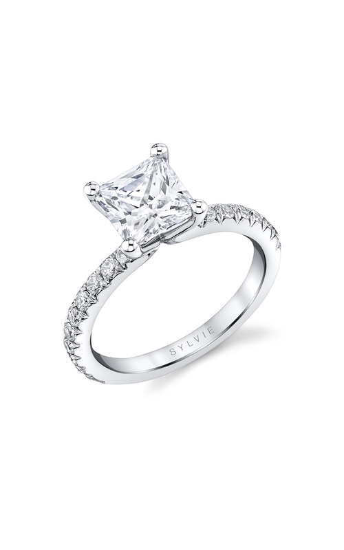 Engagement Ring – 14K White Gold Pear Diamond S2593-052A4W20P | Sylvie