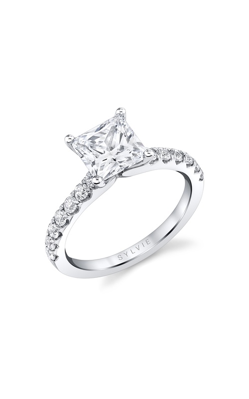 Engagement Ring – 14K White Gold Pear Diamond S2060-042A4W20P | Sylvie