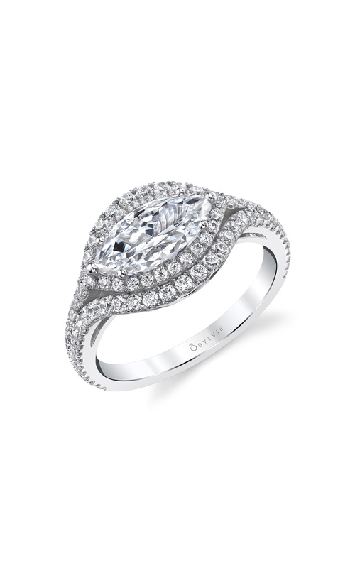 Engagement Ring – 14K White Gold Marquise Diamond S1841-065A4W15M | Sylvie