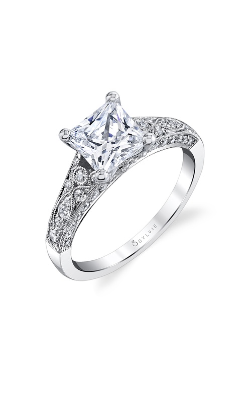 Engagement Ring – 14K White Gold Pear Diamond S1272-054A4W10P | Sylvie