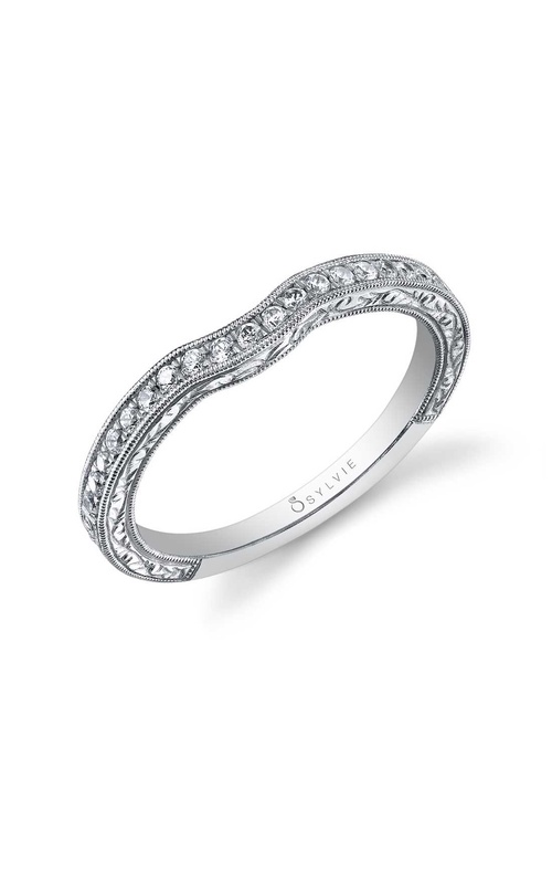Sylvie  Wedding Band BSY886-17A4W-ALL-CRV