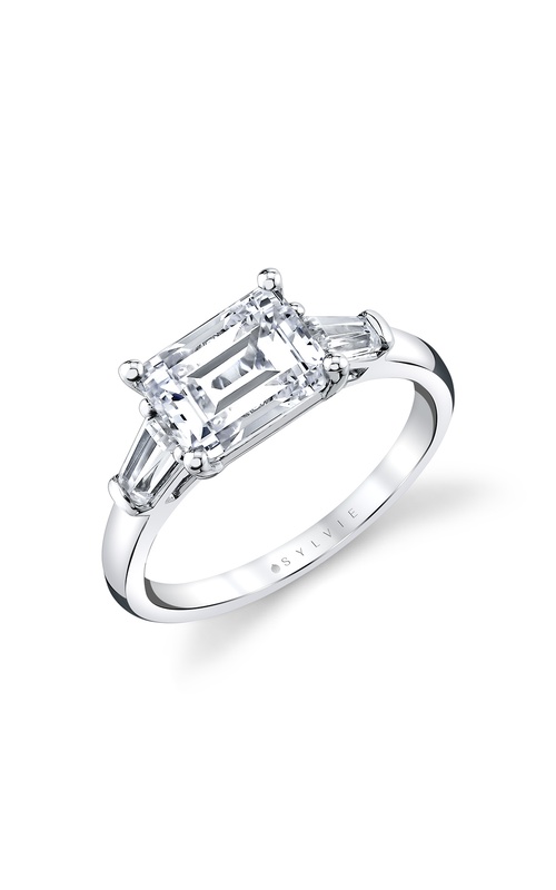 Sylvie Three Stone Engagement Ring S3312S-50A4W20E