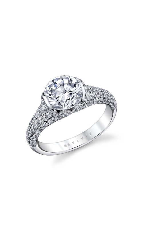 Sylvie Auranova Bloom Pav? Engagement Ring S3600-105A4W20R