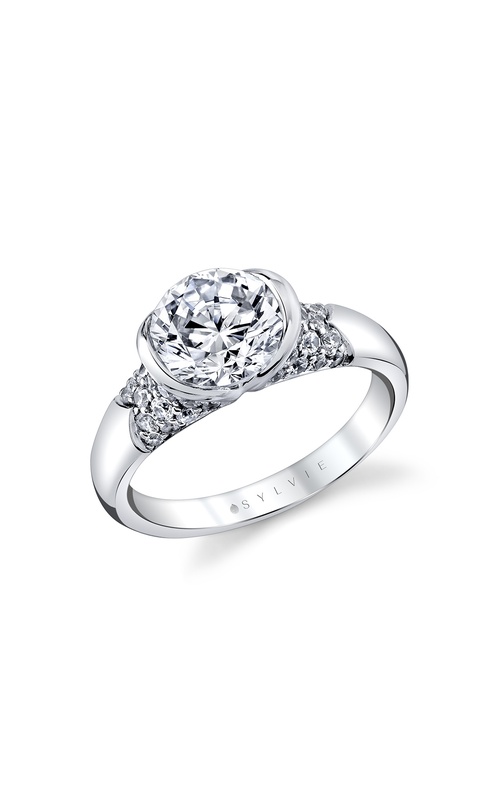 Sylvie Auranova Shell Tip Pav? Engagement Ring S3602-051A4W20R