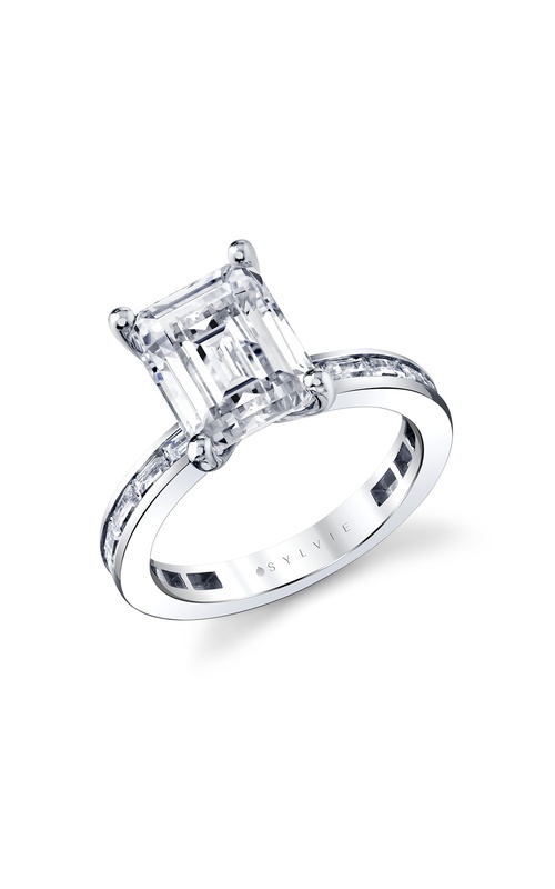 Sylvie Auravie Channel Baguette Engagement Ring S3617-096A4W30E