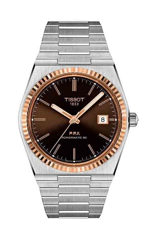 Tissot PRX Stainless Steel  Black Dial Stainless Steel Strap