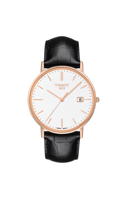 Tissot Goldrun 18K Rose Gold 38 White Dial Leather Strap