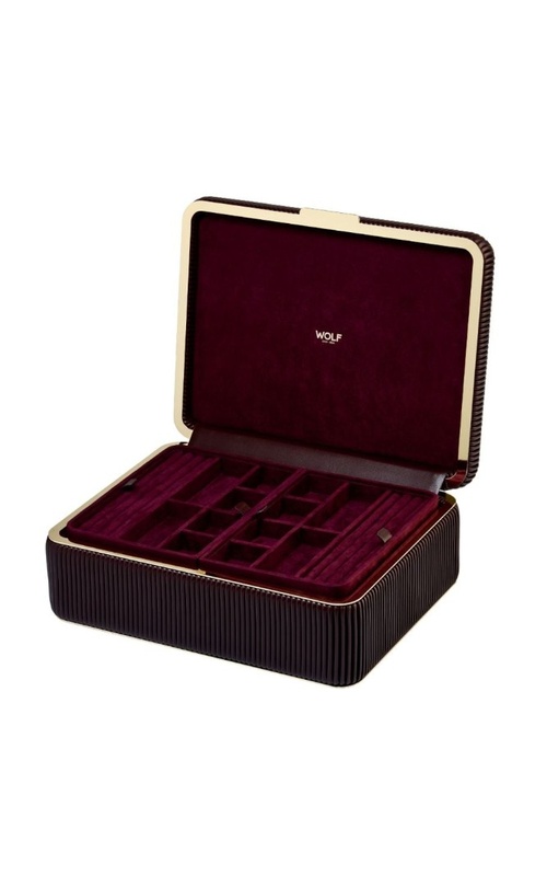 WOLF Bella Large Jewelry Box - Bordeaux