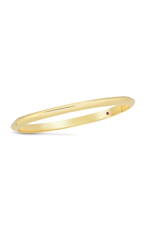 Roberto Coin Yellow 18 Karat Knife Edge Hinged Bangle