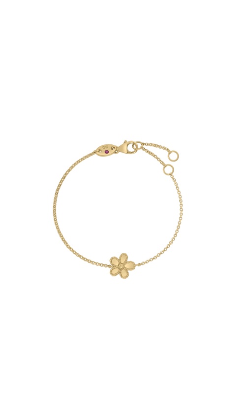 ROBERTO COIN 18KY 1=0.01TW JASMINE DIAMOND AND SMALL FLOWER BRACELET