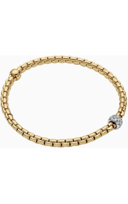 Fope Yellow 18 Karat Eka Bracelet With 0.19Tw Round Diamonds