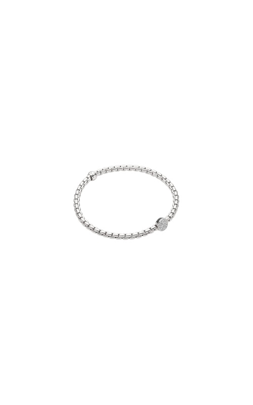 Fope White 18K Eka Bracelet with 0.22Tw G VS1 Diamonds Size Small