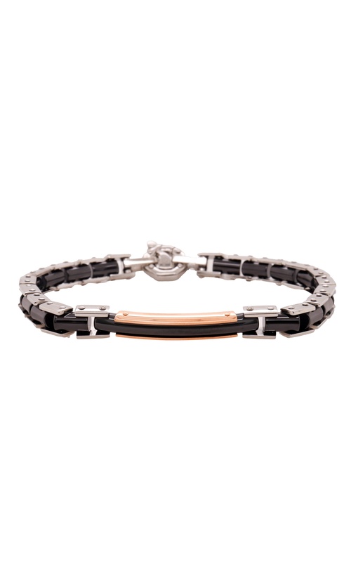 BARAKA 18K ROSE GOLD BRACELET WITH STAINLESS STEEL AND BLACK CERAMIC