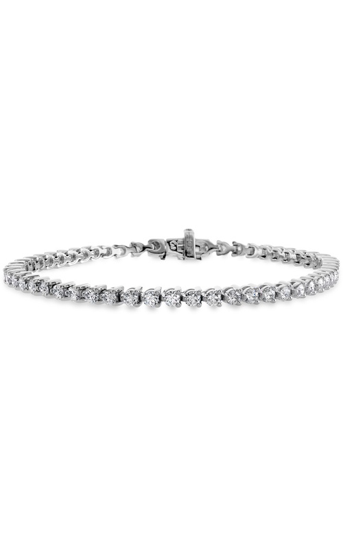 Hearts On Fire White 18 Karat Temptation Three-Prong Bracelet With 54=3.30Tw Round G/H Vs-Si Diamonds