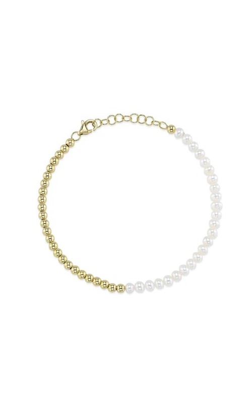 Cultured Pearl and Ball Chain Bracelet