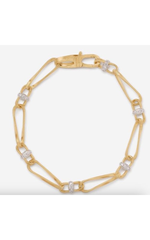 Marco Bicego Yellow/White 18 Karat Marrakech Onde Bracelet With 0.30Tw Round G Vvs-Vs Diamonds
